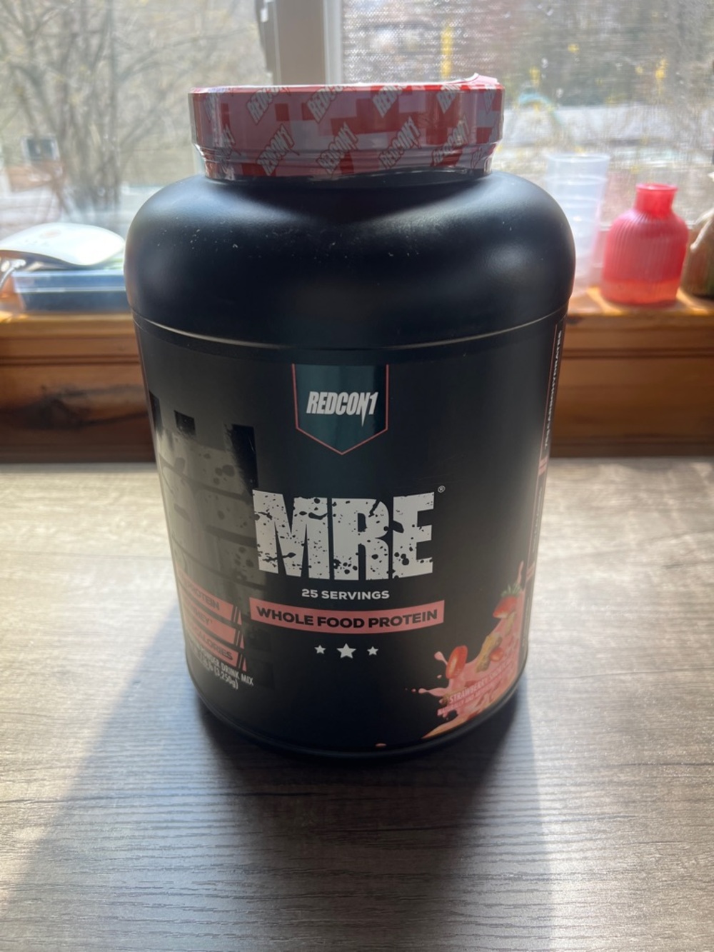Redcon1 MRE Whole Food Protein - Black with Pink Accents